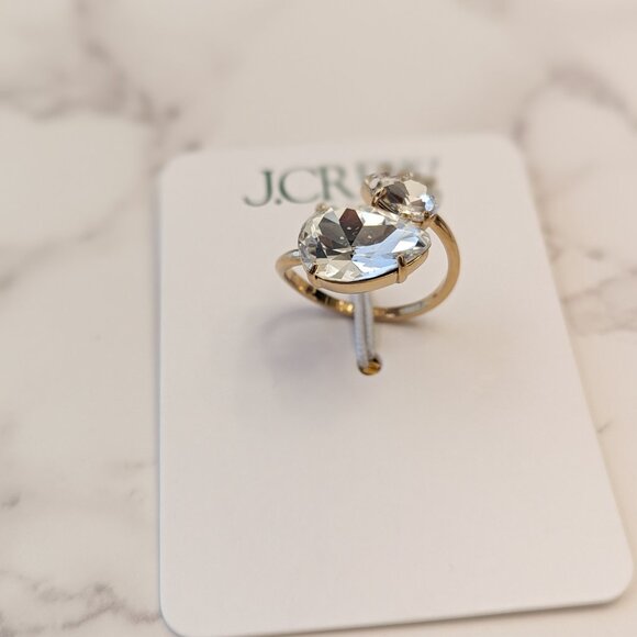J.Crew Teardrop Crystal Bypass Ring - Picture 4 of 7